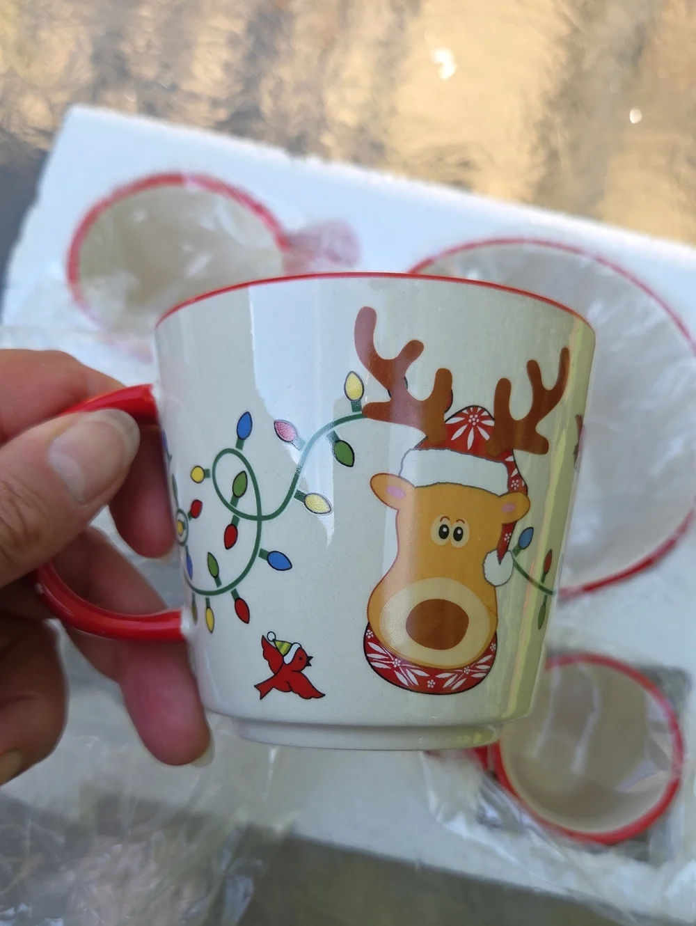 Temp-tations by Tara Christmas Character Mug Set of 4 Gift Box Santa Snowman New